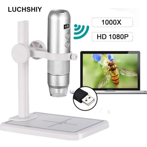 1000X Digital Microscope Wifi Magnifier Handheld Portable USB Interface 8 LED Electronic Microscope For Soldering Android IOS PC