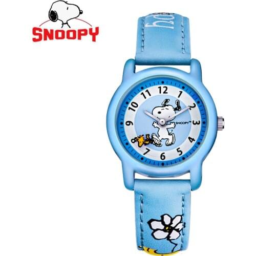Snoopy kids watch fashion women watches casual Quartz Wristwatches mens watches cute snoopy leather children clock gift
