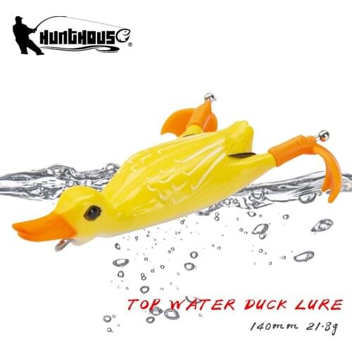 Hunthouse Soft Lure Fishing Duck 140mm 29g Freshwater Splashing Duck Simulation Floating Artificial Bait