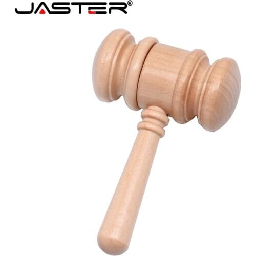 JASTER Wooden usb flash drive gavel Hammer model 4gb 8gb 16gb 32gb memory usb flash pen drive maple wood pendrive free shipping