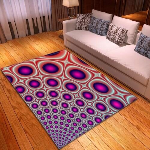 Nordic Geometric 3D Printing Carpet Child Bedroom Crawl Mats Soft Flannel Kids Room Play Area Rugs and Carpets for Living Room