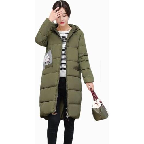 NEW HOT WOMEN WINTER JACKER 2017 MID-LENGTH PLUS SIZE HOODED SLIM THICK WARM FEMALE PARKAS COTTON WADDED COAT ZL662
