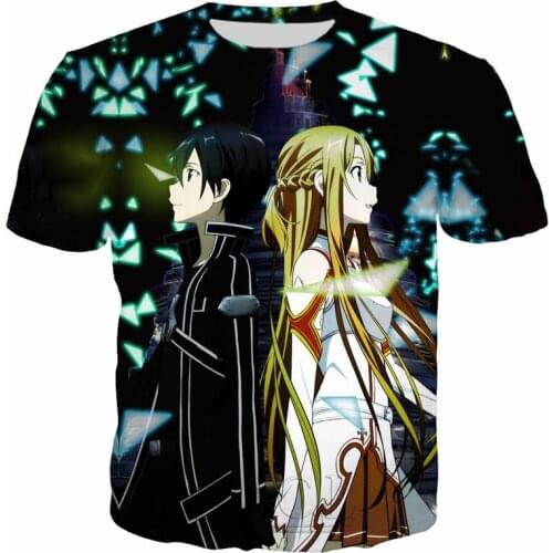 CLOOCL Summer Men T-shirt Anime Sword Art Online 3D Print Harajuku Casual Short Sleeve Tee Shirts Unisex Tops Drop Shipping