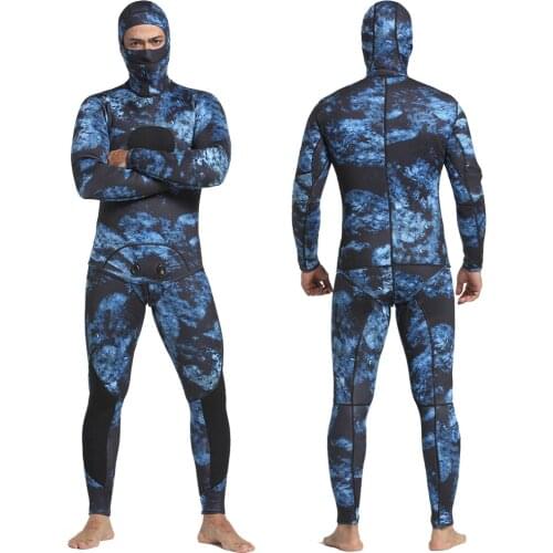 Mens 3mm Full Body Two Piece Wetsuits for Scuba Diving Snorkeling Swimming