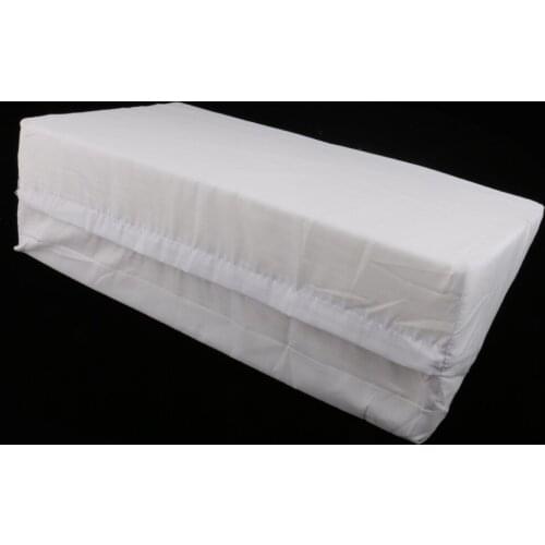 Zippered Foam Bed Wedge Sleep Pillow Side-sleeping Back Cushion Bolster White