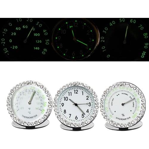 Yolu Car Clock Luminous Mini Automobiles Digital Watch Quartz Clocks Stick-on Auto Ornament Car Accessories for Cars SUV MPV