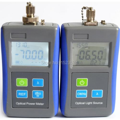 FTTH Optical Multimeter Mini Optical Power Meter -70~+10dB and Mini Optical Light Source 1310/1550nm