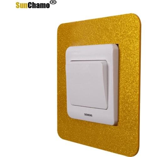 Switch Sticker Gold Protective Cover Wall Stickers Modern Acrylic Socket Sticker Light Switch Decoration Cover Custom Made