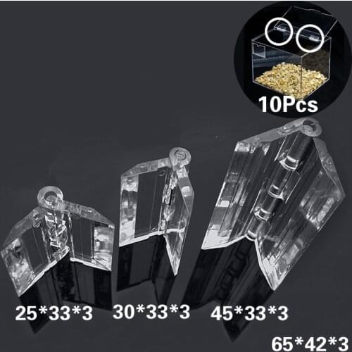 10Pcs Transparent Plastic Folding Hinges Durable Clear Acrylic Hinge Tools Cabinet Hardware Furniture Cabinet Door Hinges