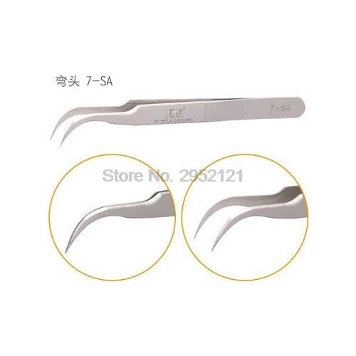 By dhl or ems 200pcs 100% Stainless Steel anti-static eyelash tweezers superhard Eyelash Extension tool Tweezer hot