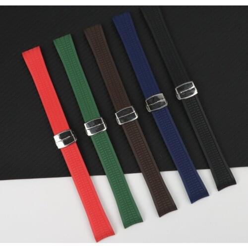 Black Blue Green Brown Red silicone Rubber Watchband 21mm For Patek strap for Aquanaut Philippe belt 5164a 5167a-001 Watch band