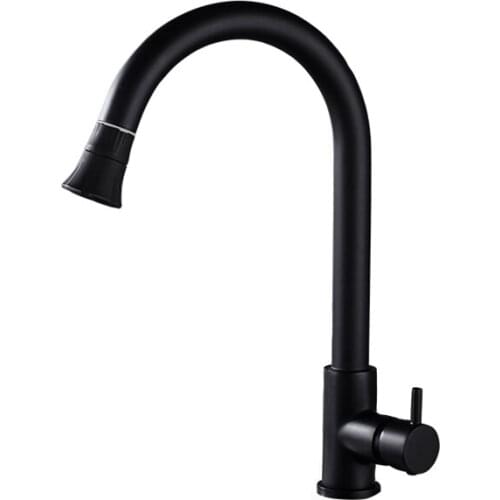 Single Cold Kitchen Sink Faucet Pulled Out Copper Water Tap For Wash Basin Silver/Black Bathroom Mixer Grifo Lavabo