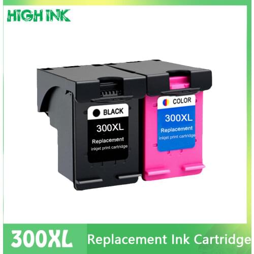 YLC Compatible 300XL Ink Cartridge Replacement for HP 300 XL HP300 Deskjet D1660 D2560 D5560 F2420 F2480 F4210 F2492 Printers