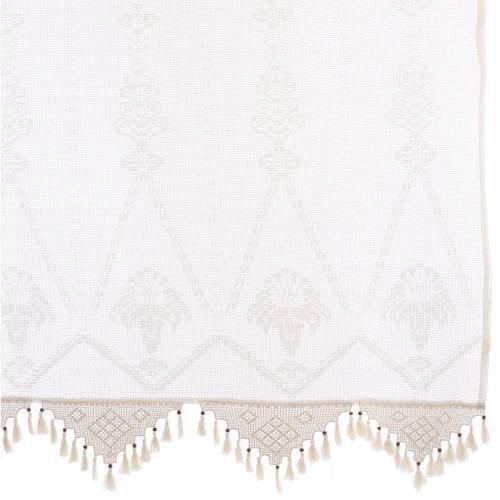 Top 400x220 Size-Natural Cotton Macrame Braiding Hand Handwork Ruched Tulle Curtain DENİZLİ BULDAN-BASEMENT
