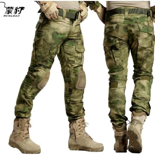 Outdoor Airsoft Military Pants Mens Army Tactical Camouflage Hunting Clothes Paintball Sniper Combat Pants Training Trousers Men