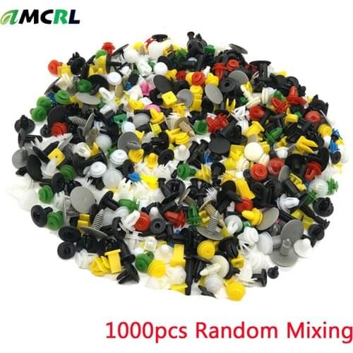1000pcs/set Automotive Plastic Rivet Car Fender Bumper Interior Trim Push Pin Clips Kit Car Accessories