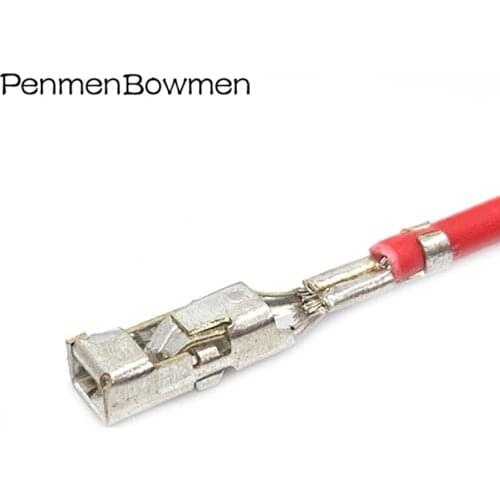 2.8MM Automotive Delphi Connector Metal Pins Splice Wiring Terminal Crimp Terminals 15304720 DJ622-F2.8A With 18AWG Cable