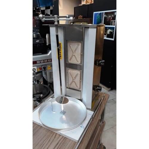 2 Burner Propane Gas Vertical Commercial Broiler Shawarma Gyro Doner Turkish Kebab BBQ Rotisserie Tacos Al Pastor Grill Machine