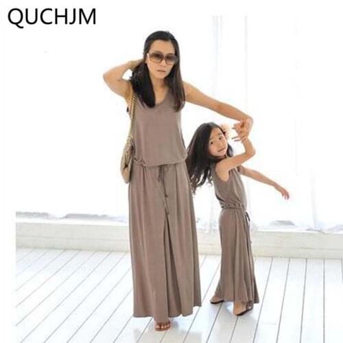 2019 Family Matching Clothes Girls Clothes Clothing Set New Parent-child Outfit Sundress And Skirt Bohemian Beach Leisure Dress