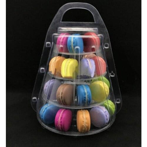 4 Layers Macaron Display Stand Acrylic + Plastic Wedding Party Decoration