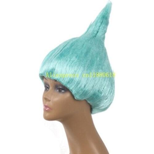 50pcs/lot Trolls Poppy Wig For Kids 36cm Wig Children Cosplay Party Supplies Trolls Wig 9 Colors Birthday Party Wigs