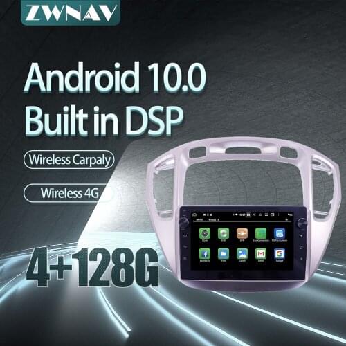 For Toyota Highlander 2002-2008 Car radio player Android 10 PX6 64GB GPS Navigation Multimedia Player Radio