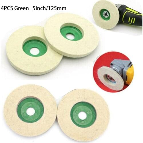 2/4/6/10PCS 100/125mm Polishing Wheels Grinding Disc Angle Grinder Accessories Angle Grinder WheelFelt Polishing Disc Polisher