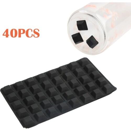 40Pcs Black Self-Adhesive Rubber Bumper Stop Non-slip Feet Door Buffer Pads Wall Protectors Door Stopper For Furniture Accessory