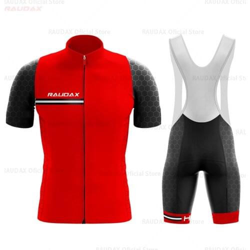 Cycling Jersey 2020 Team Raudax Cycling Clothing Bike Bib Shorts MEN Bike Jersey Set Ropa Ciclismo Triathlon Skinsuit