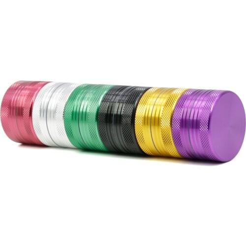 Hot Sale Diameter 40MM 2 Layer Aluminum Alloy Smoking Herb Tobacco Grinder Cigarette Spice Mill Crusher Shisha Pipe Wholesale