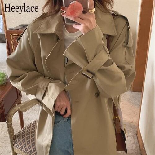 Heeylace Women's Short Trench Coats
