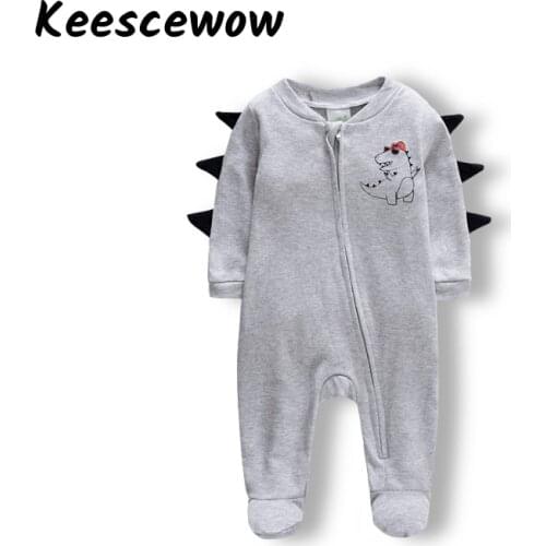 Keescewow Newborn Spring Comfortable Baby Clothe Wrap Foot Long Sleeve Infant Bodysuit