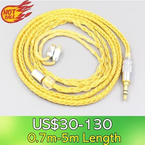 LN007367 16 Core OCC Gold Plated Braided Earphone Cable For Audio Technica ath-ls400 ls300 ls200 ls70 ls50 e40 e50 e70 312A