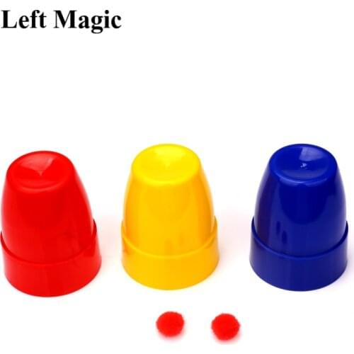 Small / Medium Magic Three Cups And Balls Magic Tricks Many Size Close Up Stage Magic Props Magician Magic Kids Toys Mentalism