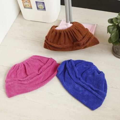 Multi Function Coral Velvet Broom Cover Cloth Floor Mop with Reusable Microfiber Absorbent Mop Household Cleaning Accessories