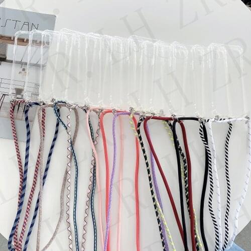 Fashion Crossbody Necklace Lanyards Cord Transparent Phone Case For iPhone 13 12 Mini 11 Pro Max X XR XS 6 7 8 Plus SE2020 Cover