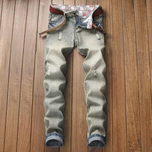 2021 Denim jogging pants men distressed trousers large size cool boys jeans Designer men ripped jeans pants fashion