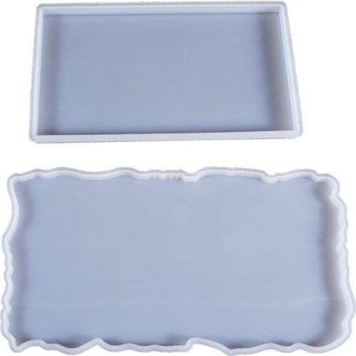 2021 New Fruit Tray Mold Tea Tray Epoxy Silicone Mold Plate Mold Resin Tray Coaster Mold DIY Resin Craft Making Casting Molds