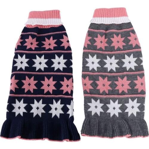 Pet Dog Clothes Winter Warm Pet Dogs Sweater Dress Clothing For Chihuahua Pug Pet Puppy Dog Knitting Skirt Pet Dog Apparel