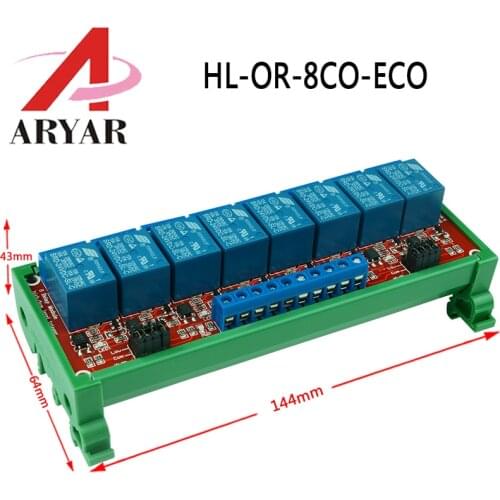 One 8 Channel 5V / 12V Relay Module Board Shield with Optocoupler Support High and Low Level Trigger for Arduino