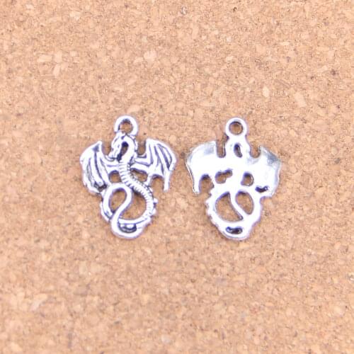 20pcs Charms dragon 16*12mm Antique Pendants,Vintage Tibetan Silver Jewelry,DIY for bracelet necklace