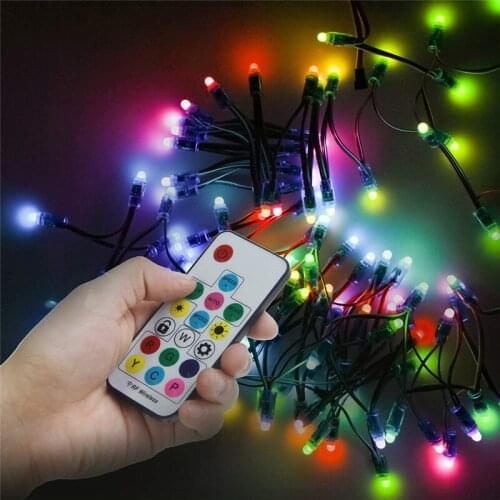 17Key RGB Controller DC 5V 12V SP103E RGB Wireless Remote Mini RF LED Controller WS2812 WS2811 Color For LED Light Strip