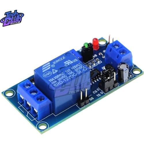 DC 12V Time Relay Module Normal Open Time Delay Relay Timing Timer Relay Control Switch Adjustable Potentiometer LED Indicator