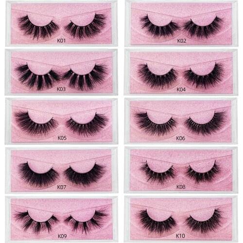Wholesale 60/120/300 Makeup Eyelashes 3D Mink Eye Lashes Fluffy Soft Wispy Volume Natural long Cross False Eyelashes Reusable