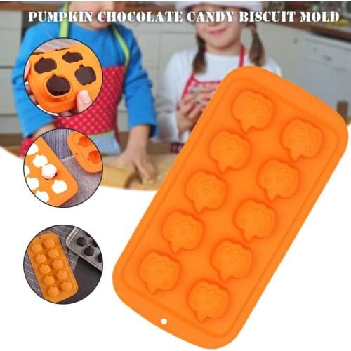 Halloween Pumpkin Silicone Stencils DIY Candy Chocolate Cookie Templates Practical Kitchen Baking Tools TS2