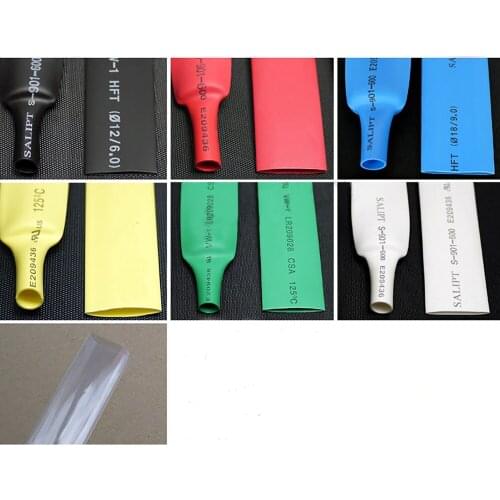 2:1 Ratio Φ25mm Heat Shrinkable Tube Heat Shrink Tubing Electrical Wire Sleeve Black/White/Red/Green/Blue/Transparent/Yellow