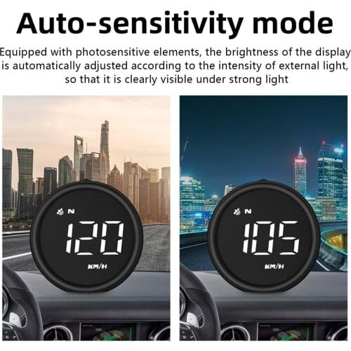 Universal Car HUD Head Up Display GPS Speedometer with Speed, Overspeed Warning, Mileage Measurement, Fatigue driving reminder