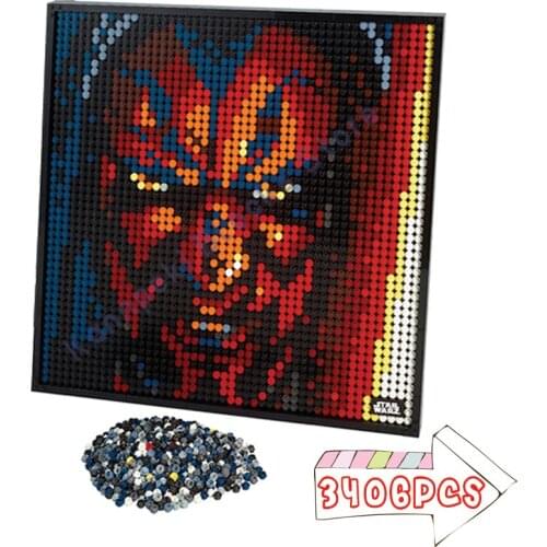 New 3406PCS Star Pixel Art Mosaic Brick Building Blocks DIY MOC Gifts Toys Kids Children 3 In 1 Painting Decoration Word Puzzle