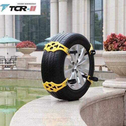 4Pcs spikes for tire plastic snow chains Snow Chains Car Wheels Winter Mud Tires Protection Chain Automobiles Roadway Safety