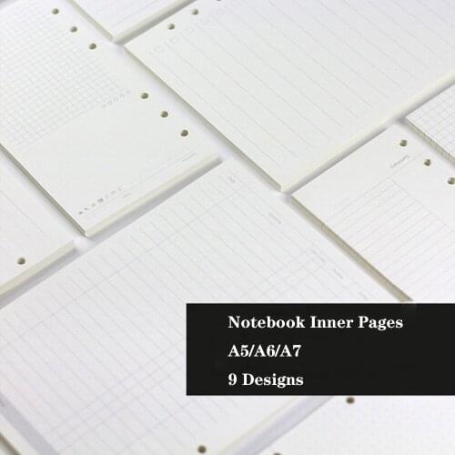 45 Sheets A5A6A7 Loose Leaf Notebook Refill Paper Spiral Binder Inner Page Diary Weekly Monthly Planner To Do List Line Dot Grid